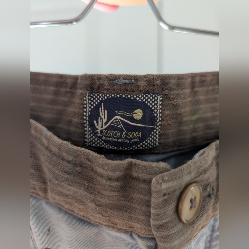 Scotch and Soda Distressed Paint Shorts - Picture 12 of 14